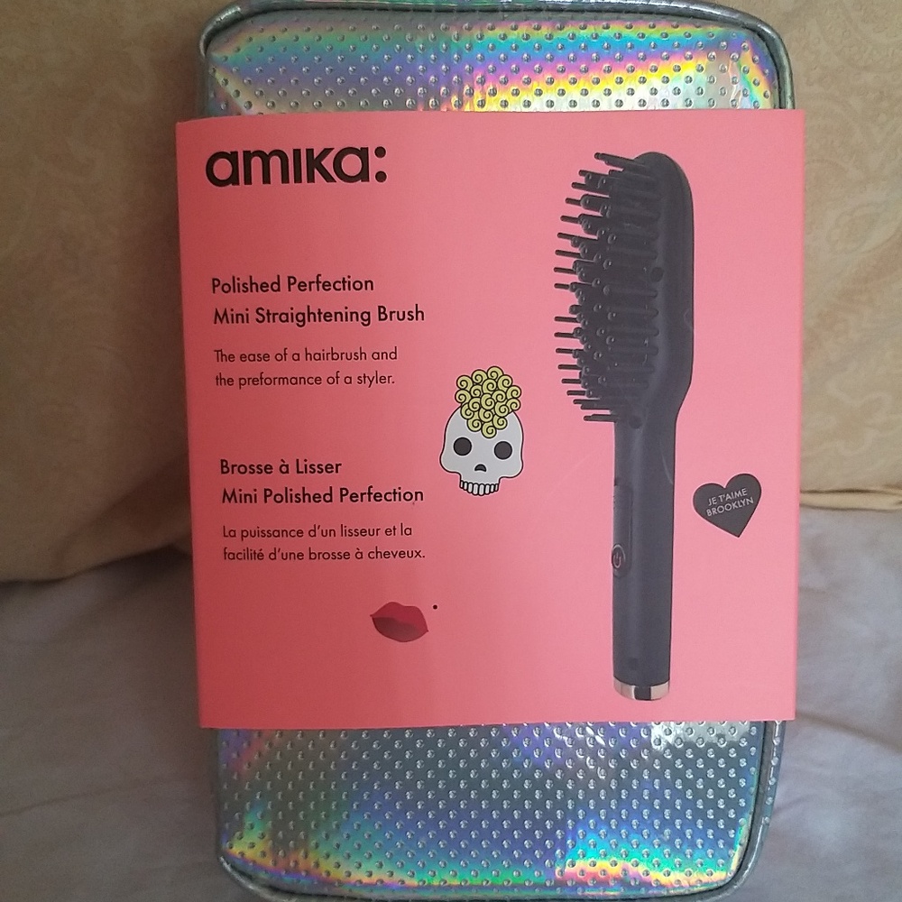 Amika Polished Perfection Mini Straightening Brush - New